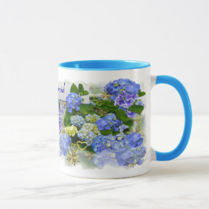 HYDRANGES BLEUS ~ Mug de sanglier
