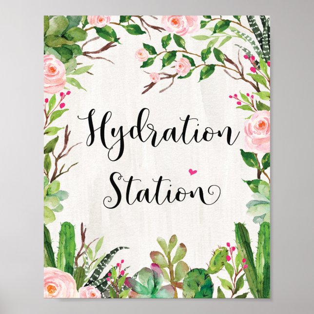 Hydratation Station Drink Signature Floral Fiesta  Poster (Vorne)