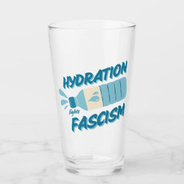 Hydratationsgefechte Faschismus Pint Glass Glas