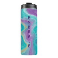 HYDRATE lila, blaue, goldene und Aquamarine Wirbel