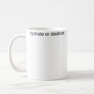 Hydrate oder verdurste kaffeetasse