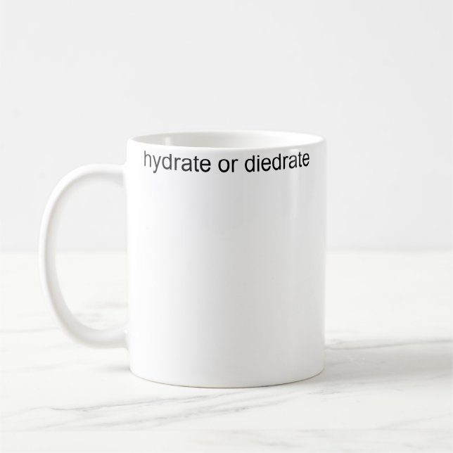 Hydrate oder verdurste kaffeetasse (Links)