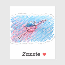 Hydrated Flamingo Aufkleber