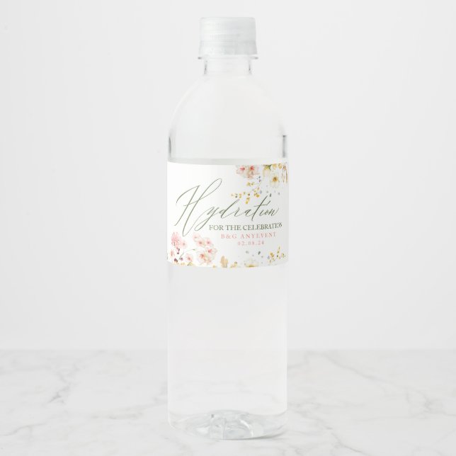 Hydration für die Feier - Niedliche Wildblumen (Vorderseite)
