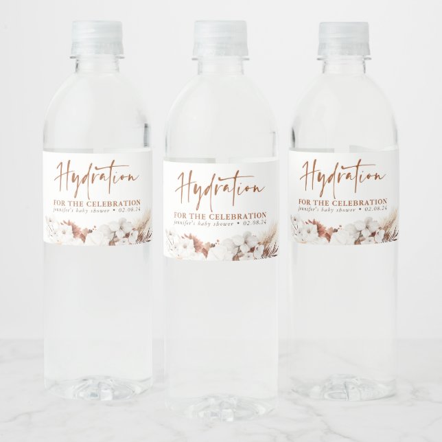 Hydration für die Feier - Terracotta Floral (Flaschen)