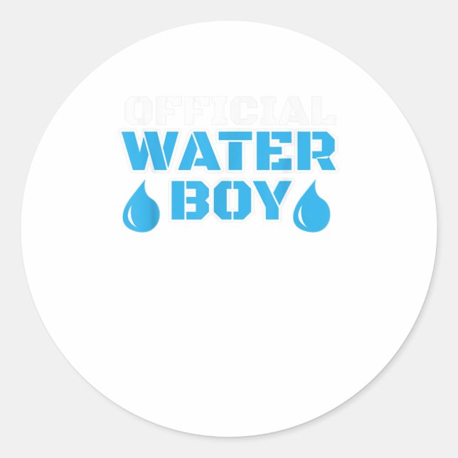 Hydration Specialist Waterboy Team Manager TShirt Runder Aufkleber (Vorderseite)