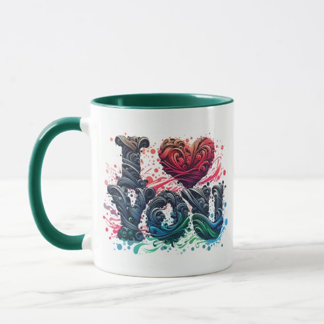 Hydration von Filz mit "I Liebe You" Tasse (Links)