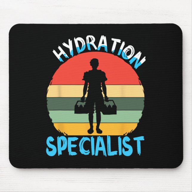 Hydrations-Spezialist-Team-Manager Fußball Hydrate Mousepad (Vorne)