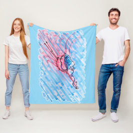 Hydratisierter Flamingo Fleecedecke