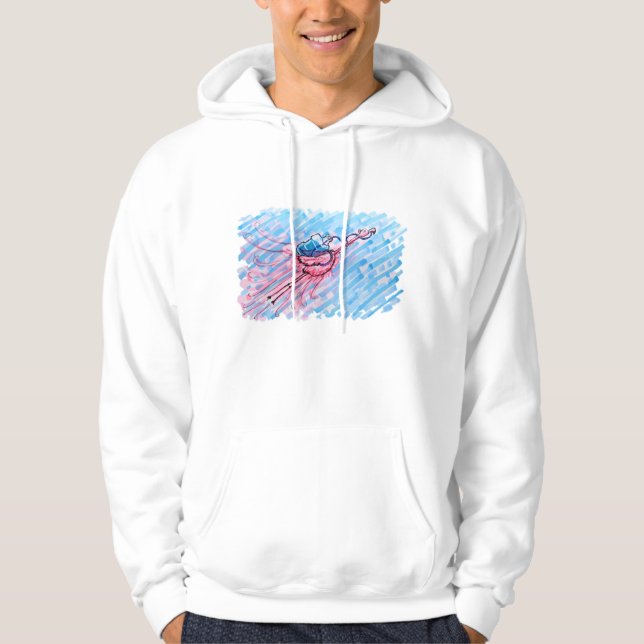 Hydratisierter Flamingo Hoodie (Vorderseite)