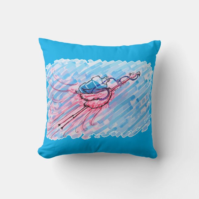 Hydratisierter Flamingo Kissen (Vorderseite)