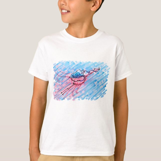 Hydratisierter Flamingo T-Shirt (Vorderseite)
