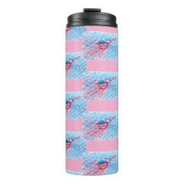 Hydratisierter Flamingo Thermosbecher