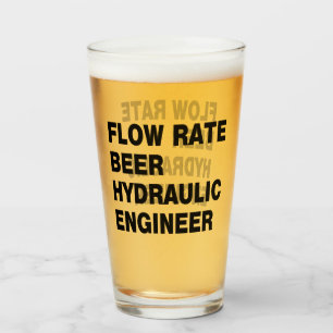 Hydraulik-Ingenieur Bier Glas