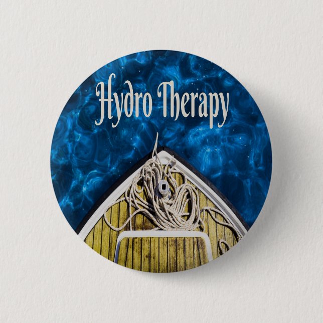 Hydro Therapy Boat Ocean Sailing Button (Vorderseite)