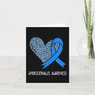 Hydrocephalus Awareness Blauer Streifen Karte