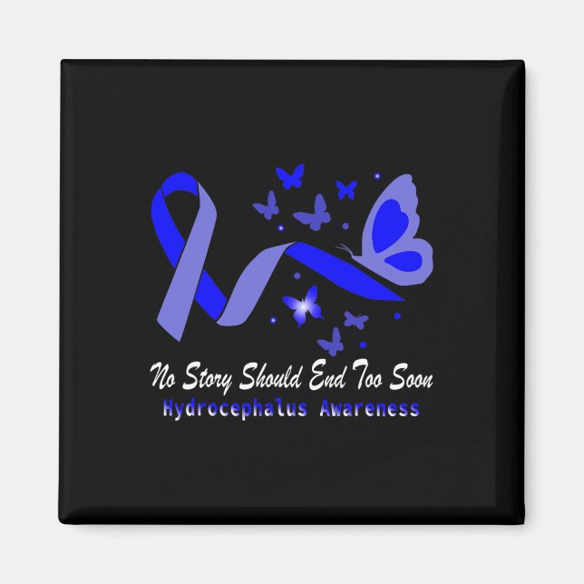Hydrocephalus Awareness Butterfels Unterstützung B Magnet (Vorne)