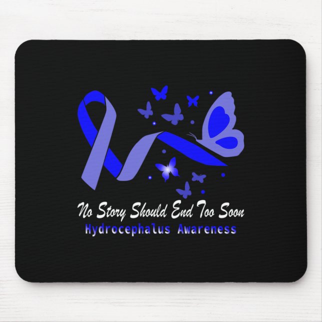 Hydrocephalus Awareness Butterfels Unterstützung B Mousepad (Vorne)