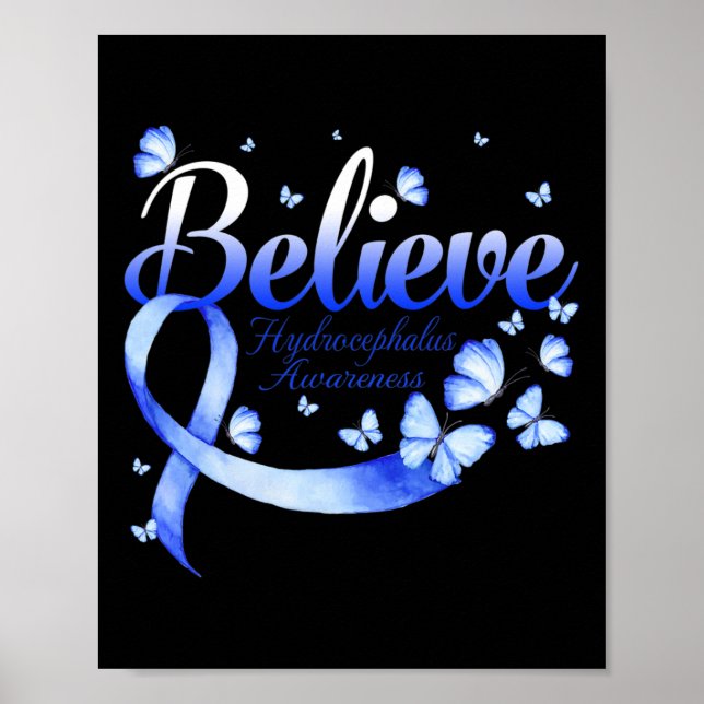 Hydrocephalus Awareness Butterfly Poster (Vorne)
