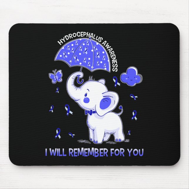 Hydrocephalus Awareness Elephant Mousepad (Vorne)