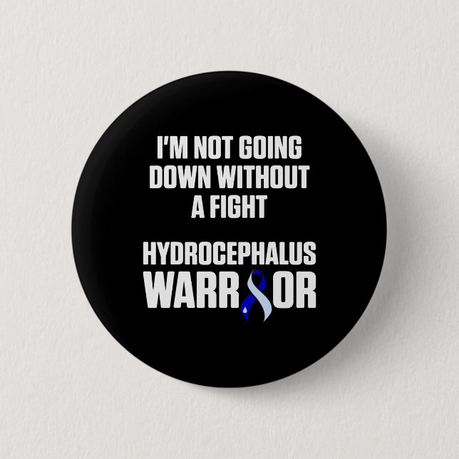 Hydrocephalus Survivor Down Awareness Warrier Button (Vorderseite)