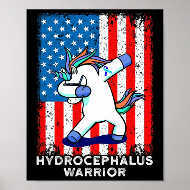 Hydrocephalus Survivor Hardwork Awareness Warrier Poster (Vorne)
