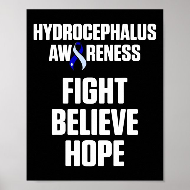 Hydrocephalus Survivor Kampffähigkeitskrieger Poster (Vorne)