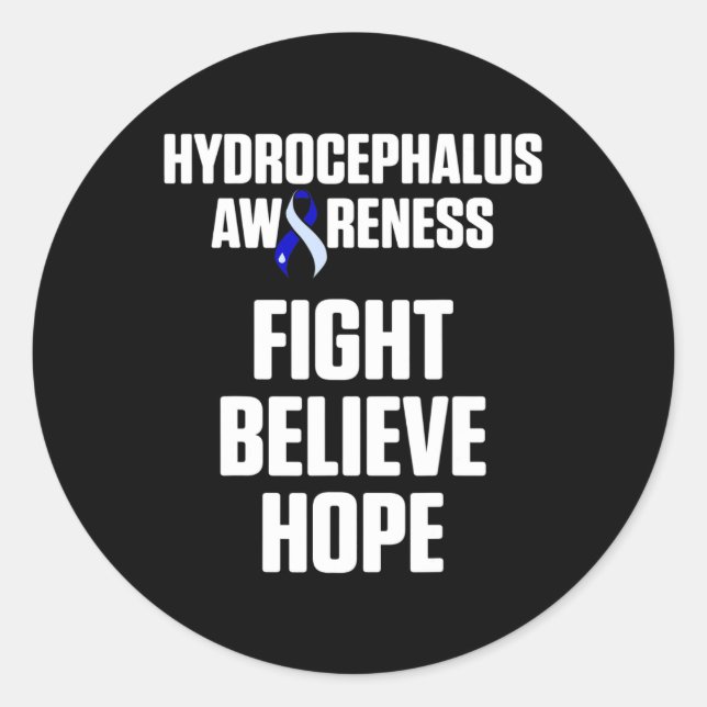 Hydrocephalus Survivor Kampffähigkeitskrieger Runder Aufkleber (Vorderseite)