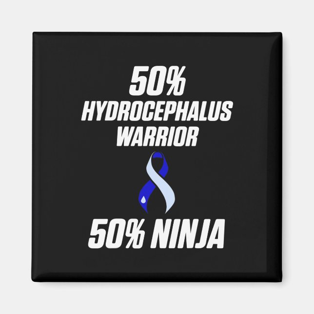 Hydrocephalus Survivor Ninja Awareness Warrior Magnet (Vorne)