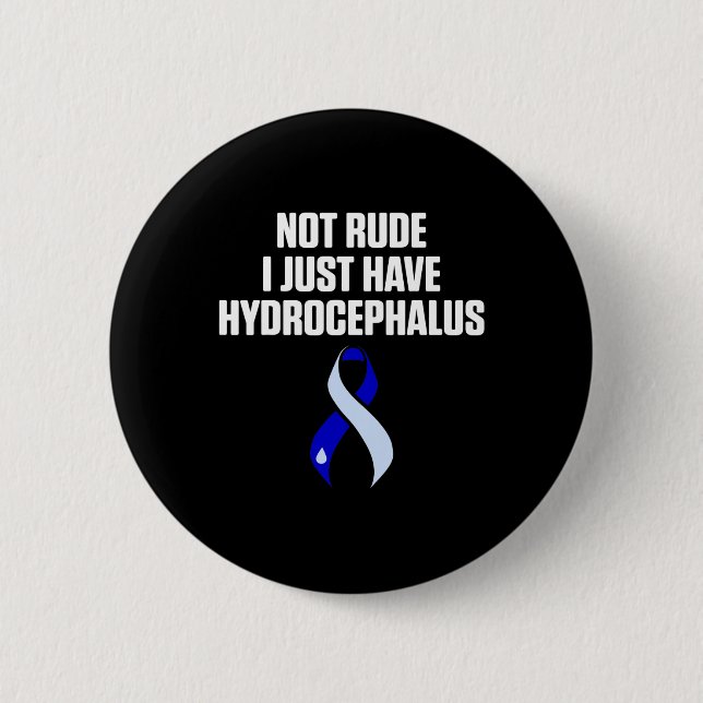 Hydrocephalus Survivor Rude Awareness Warrior Button (Vorderseite)