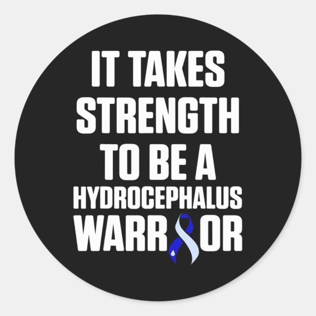 Hydrocephalus Survivor Runder Aufkleber (Vorderseite)