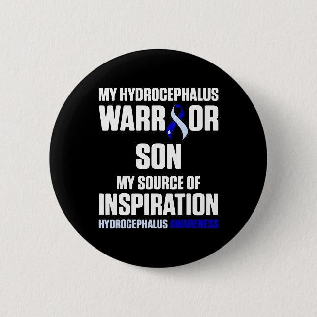 Hydrocephalus Survivor Son Awareness Warrior 7 Button (Vorderseite)