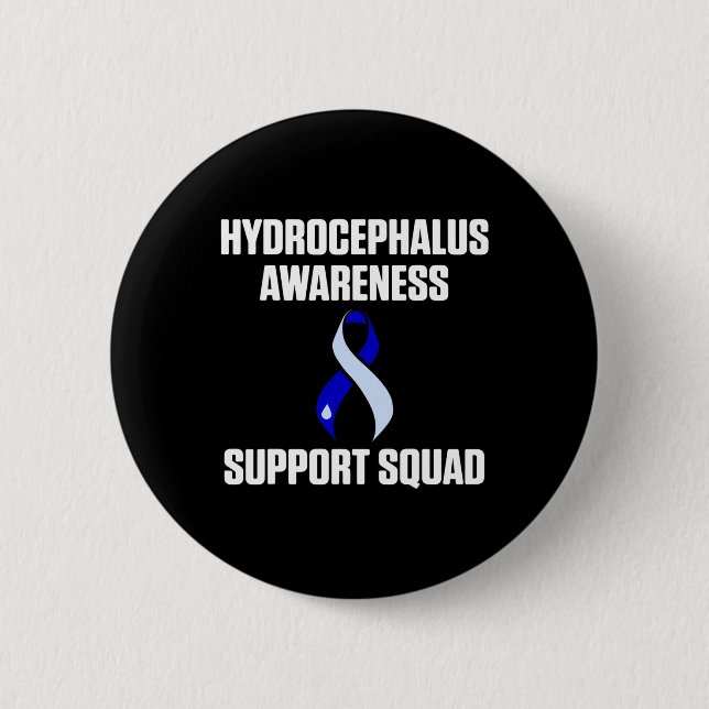 Hydrocephalus Survivor Support Awareness Warrier Button (Vorderseite)