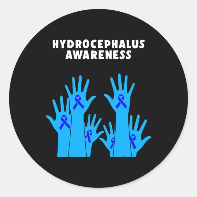 Hydrocephalus Survivor Therapeutisches Bewusstsein Runder Aufkleber (Vorderseite)