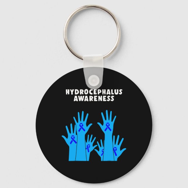 Hydrocephalus Survivor Therapeutisches Bewusstsein Schlüsselanhänger (Vorderseite)