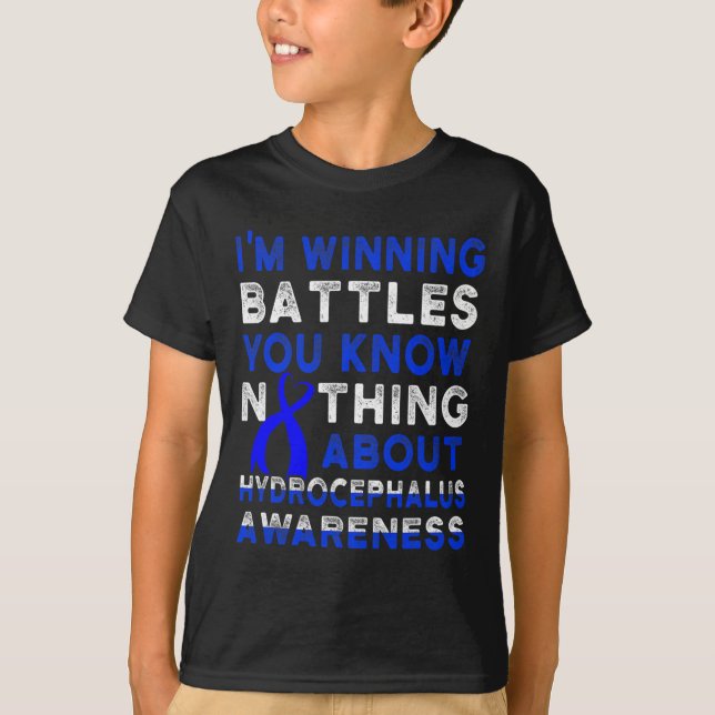 Hydrocephalus Survivor Vollzeitbewusstsein T-Shirt (Vorderseite)