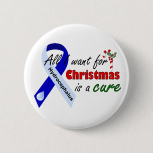 Hydrocephalus Weihnachtsgeschenk Button