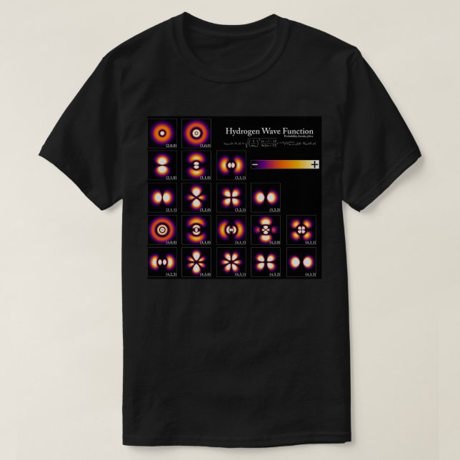 Hydrogen Wave Function 1  T-Shirt (Design vorne)