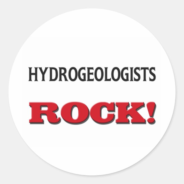 Hydrogeologe Rock Runder Aufkleber (Vorderseite)