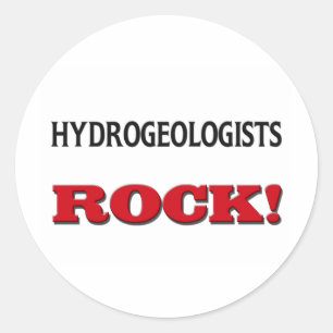 Hydrogeologists-Felsen Runder Aufkleber