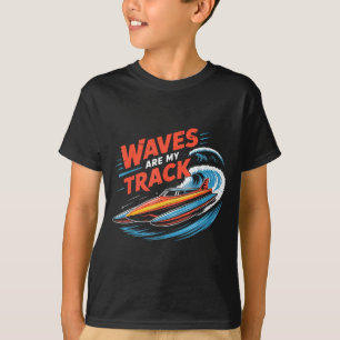 Hydroplane-Rennboot-Luftboot-Kapitän Hahnen-Schwan T-Shirt