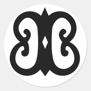 Hye Won Hye   Andikra - Symbol für Ausdauer Runder Aufkleber