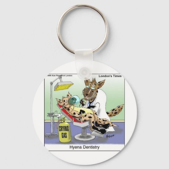 Hyena Dentistry Funny Gifts, T-Shirts & Sammlerstü Schlüsselanhänger (Vorderseite)