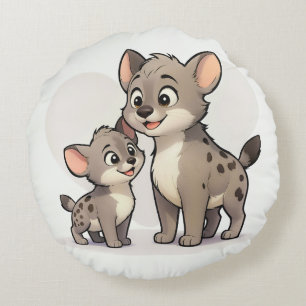 Hyena family  rundes kissen