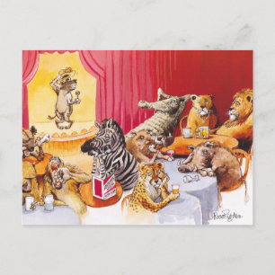 Hyena lachen postkarte