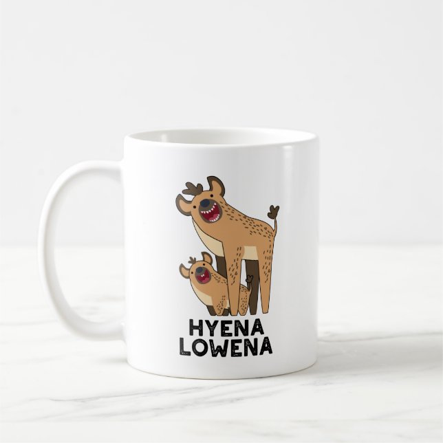 Hyena Lowena Funny Animal Hyena Pun Kaffeetasse (Links)