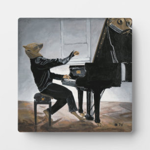 Hyena Piano Music Player Fantasy Art Foto Plaque Fotoplatte