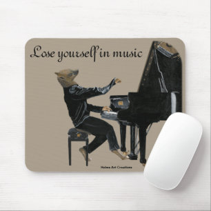 Hyena Piano Music Player Fantasy Art Mouse Pad Mousepad