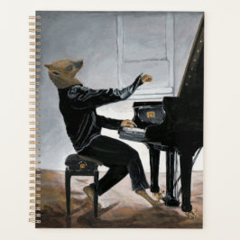 Hyena Piano Music Player Fantasy Art Plane Planer