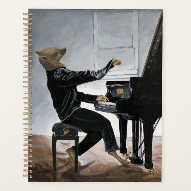 Hyena Piano Music Player Fantasy Art Plane Planer (Vorderseite)